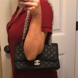 Not authentic C & C black quilt handbag.